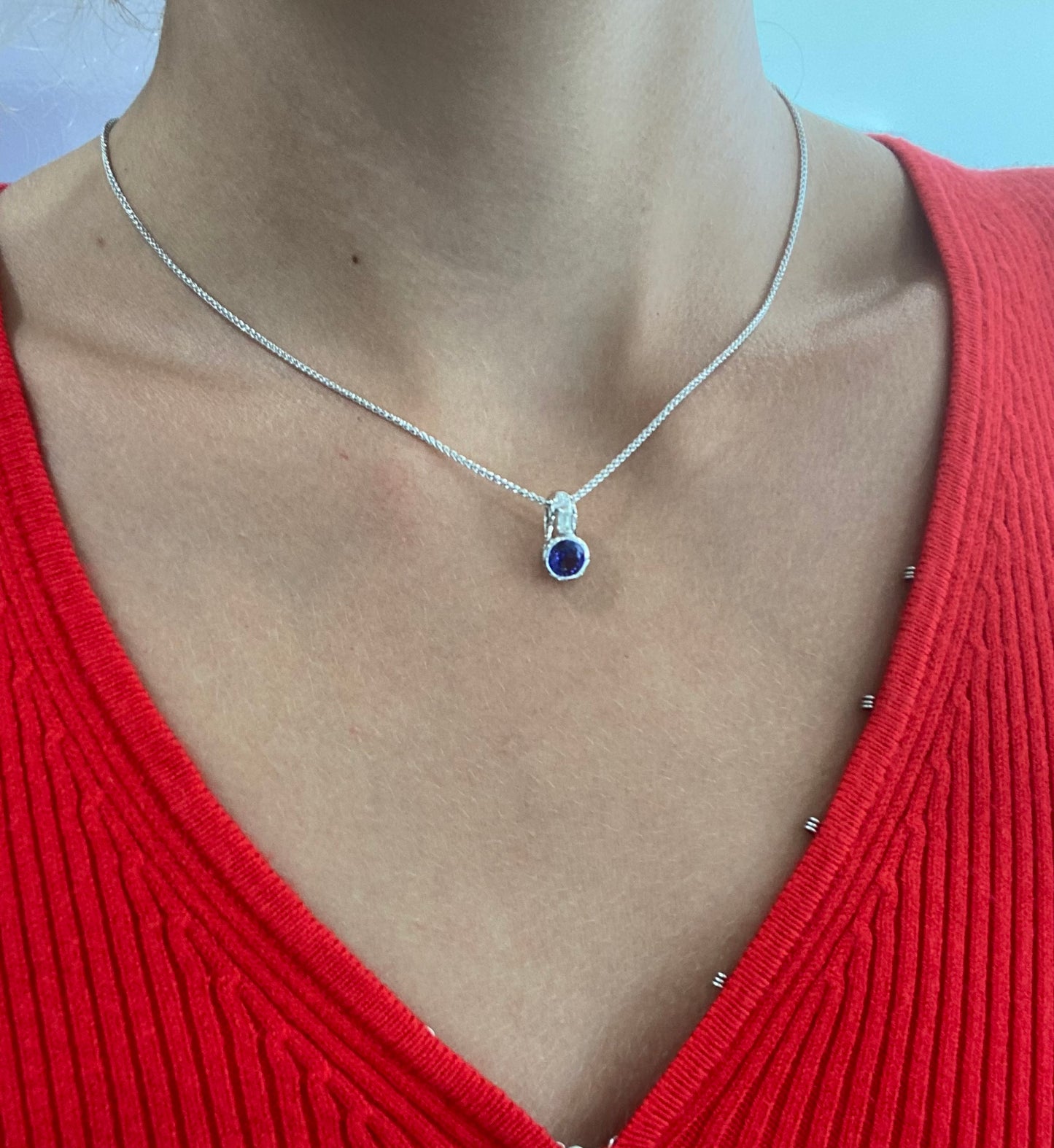 Tanzanite Diamond Drop Pendant