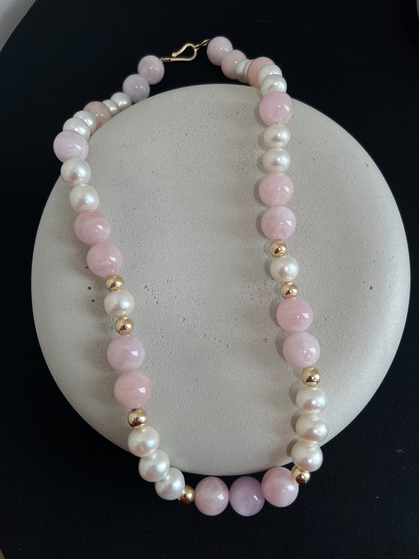 Kunzite and Freshwater Pearl Necklace