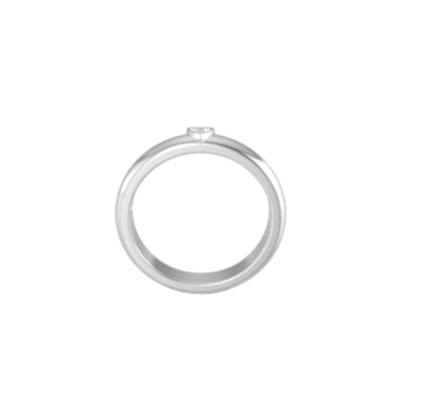 Bezel Trillion Diamond Band