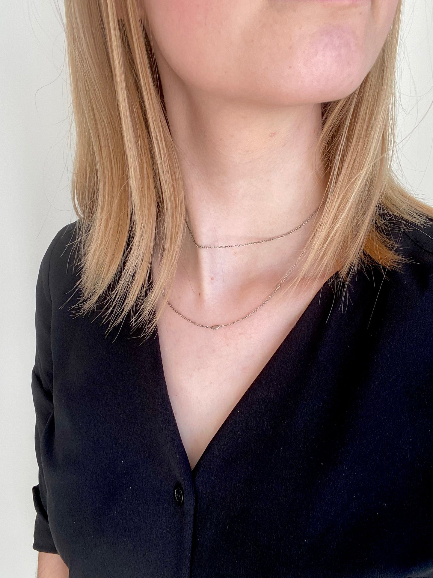 Diamond Slice Long Necklace