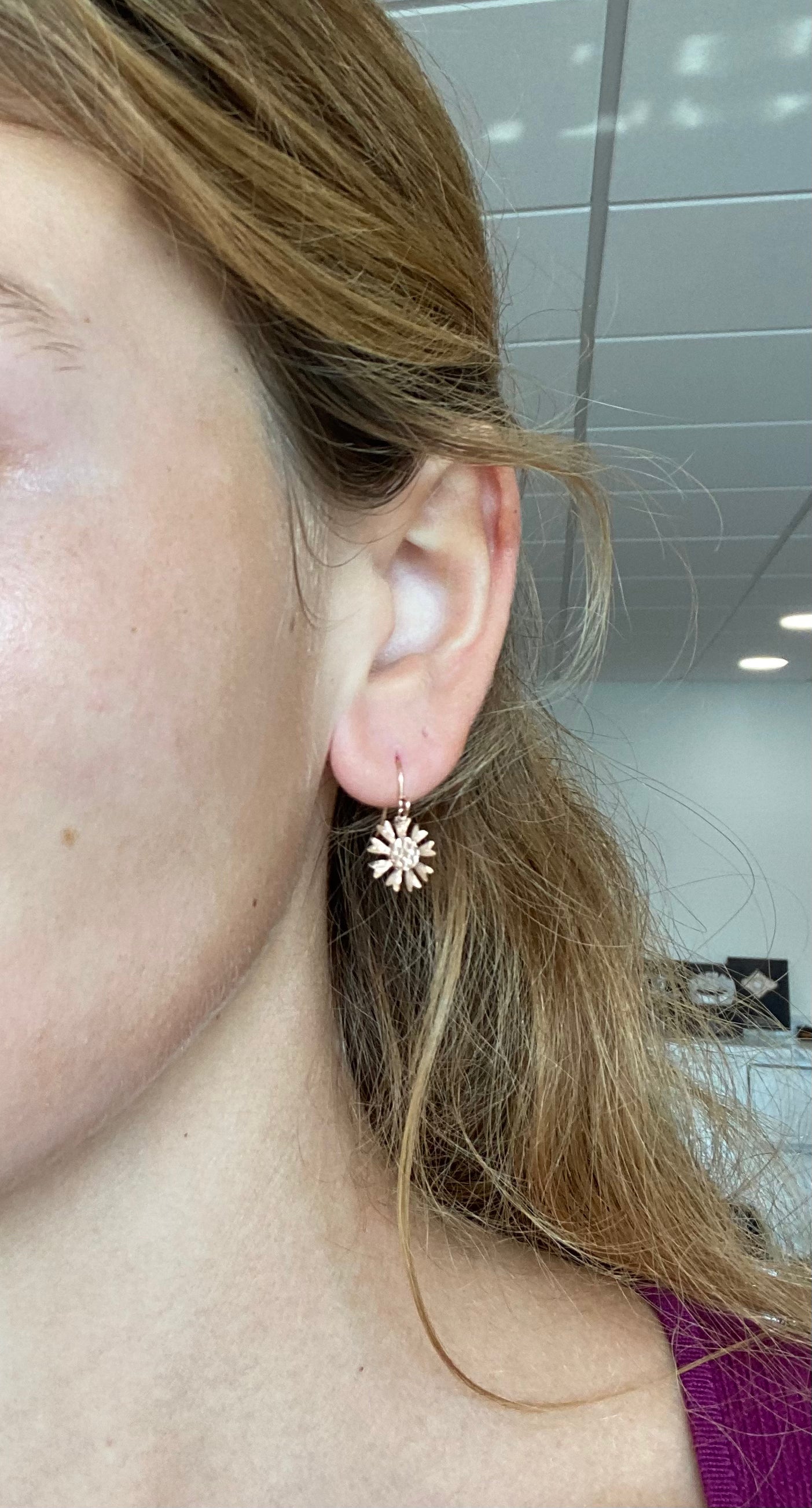 Rose Gold Petal Earrings