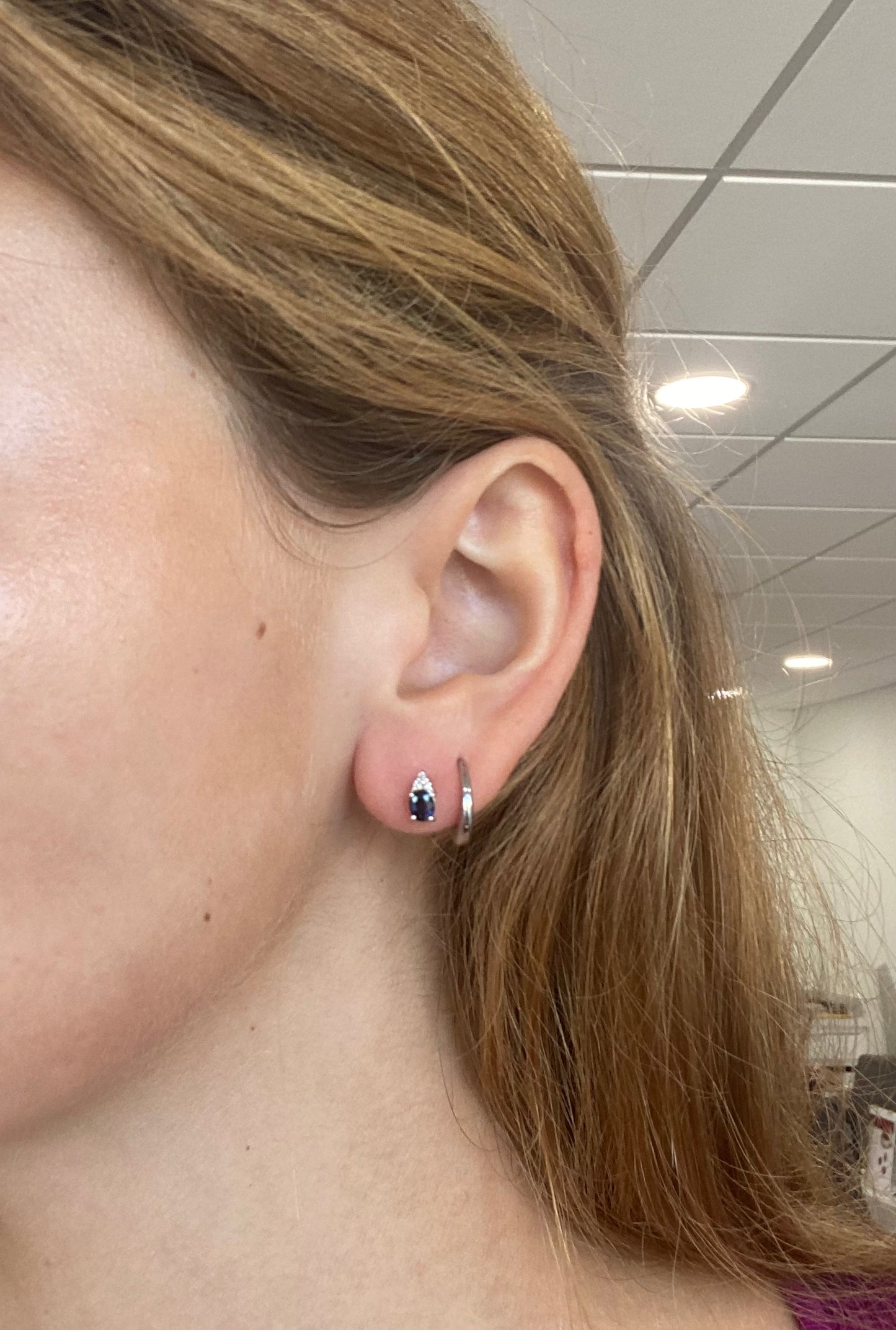 Sapphire Diamond Studs