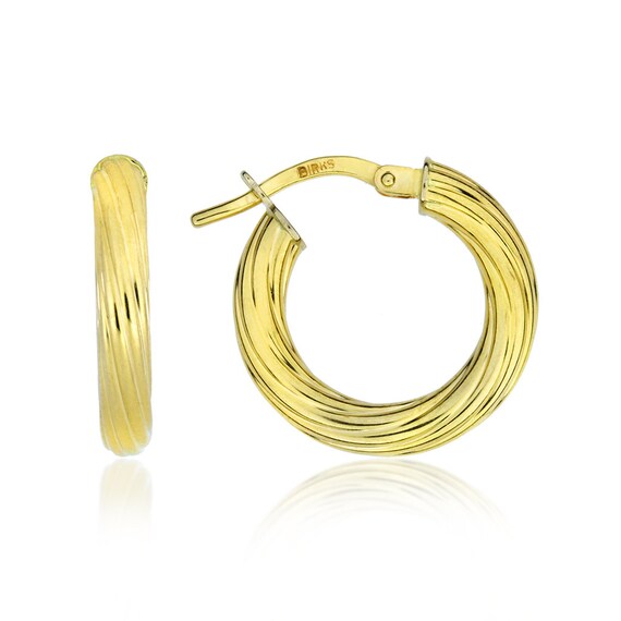 Textured Gold Hoops