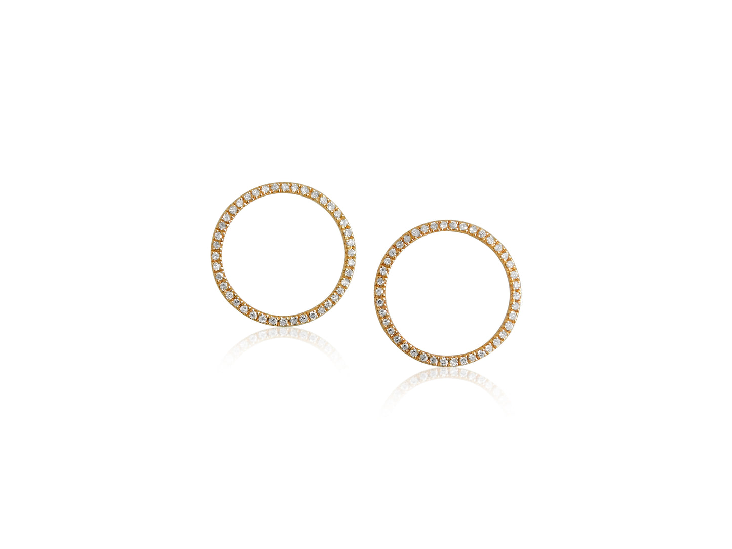 Front Diamond Hoops