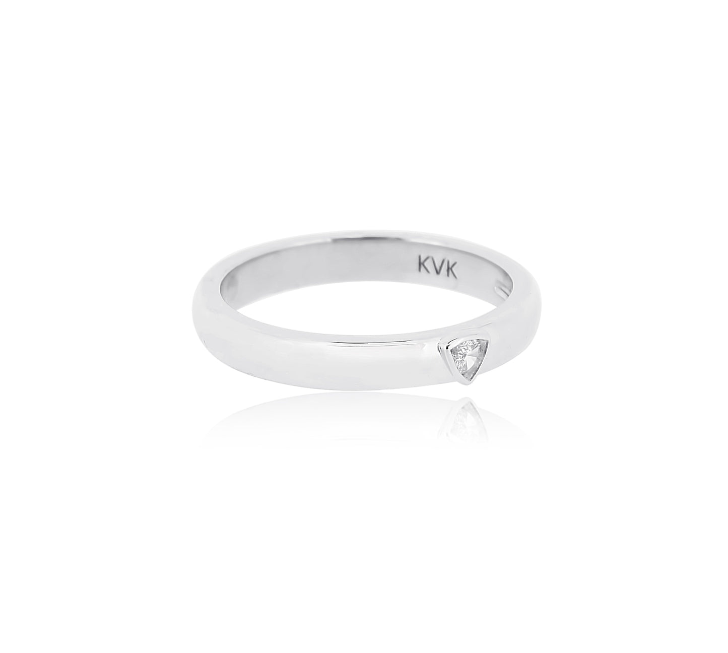 Bezel Trillion Diamond Band