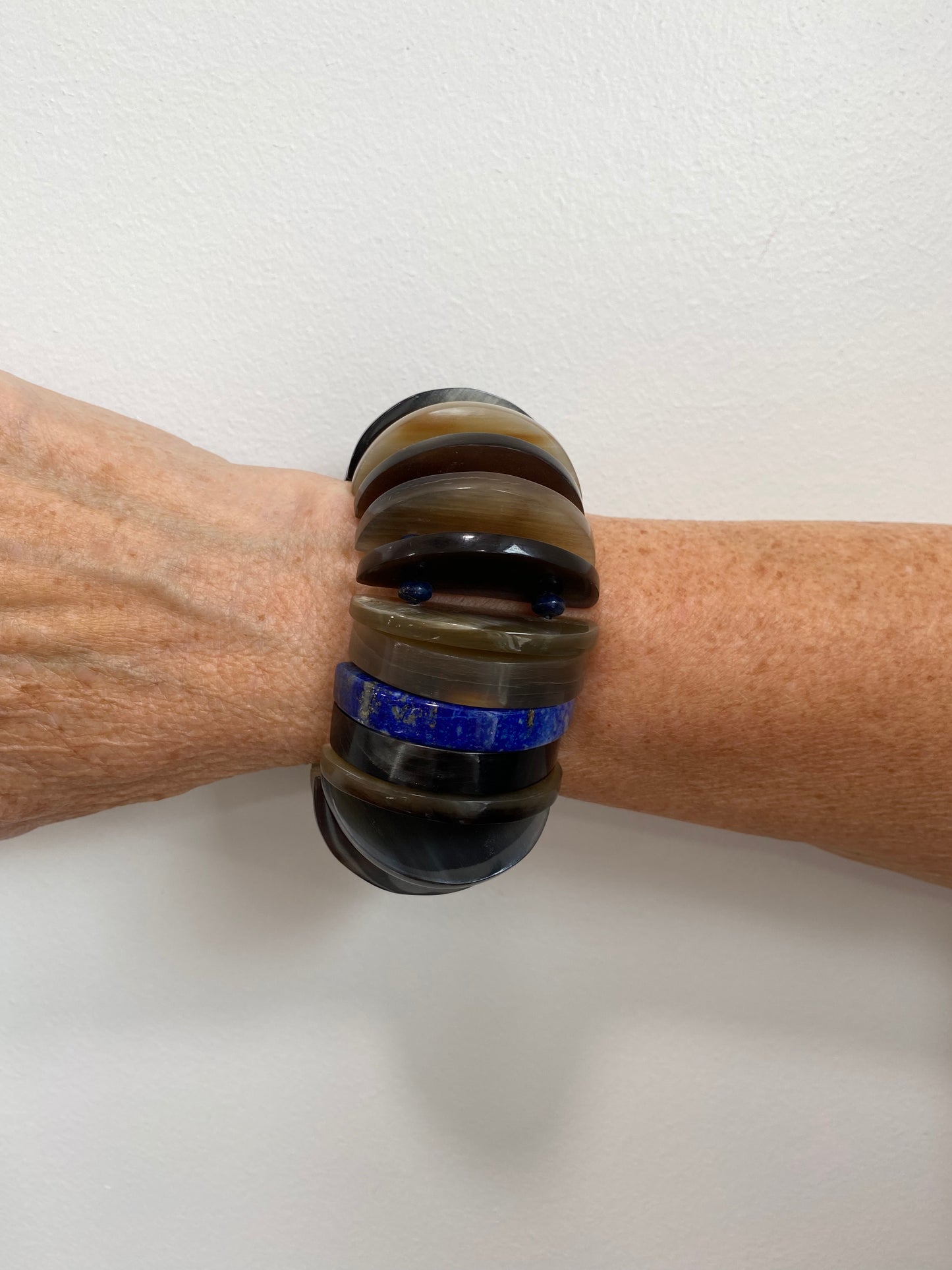Lapis and Buffalo Horn Bracelet