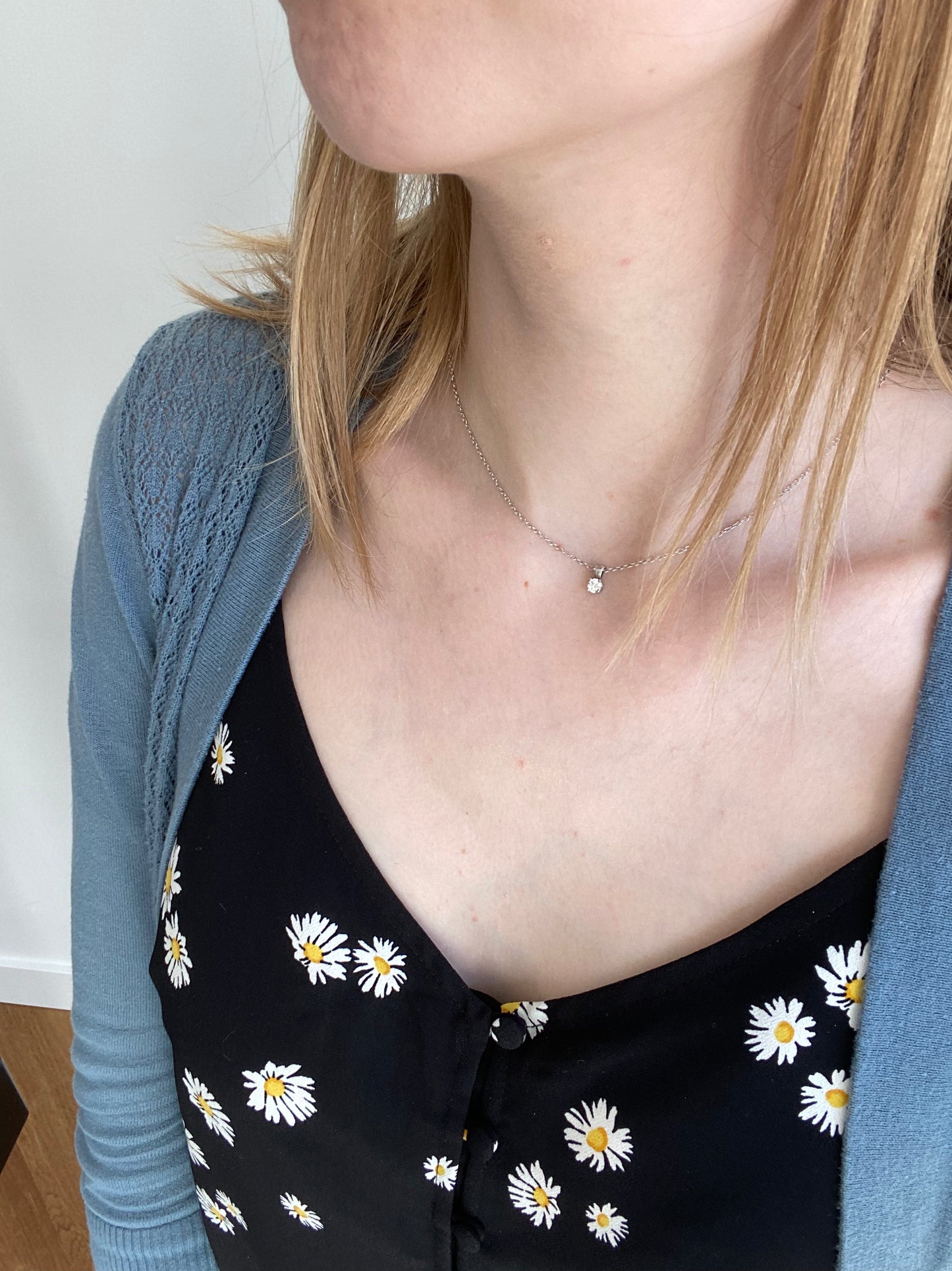 Diamond Wide Bail Pendant