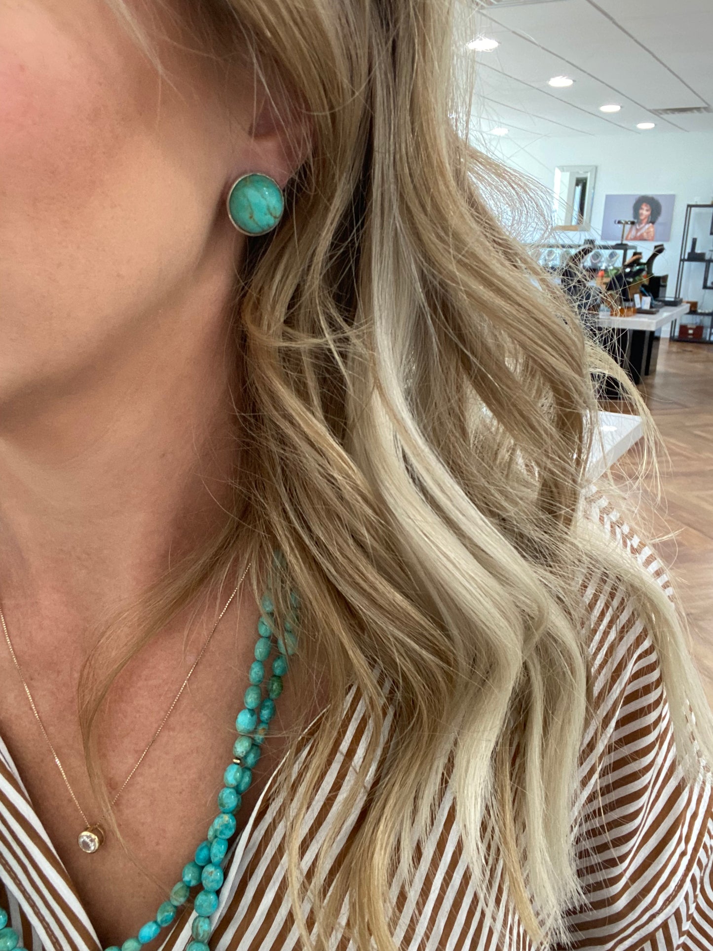Green Turquoise Earrings