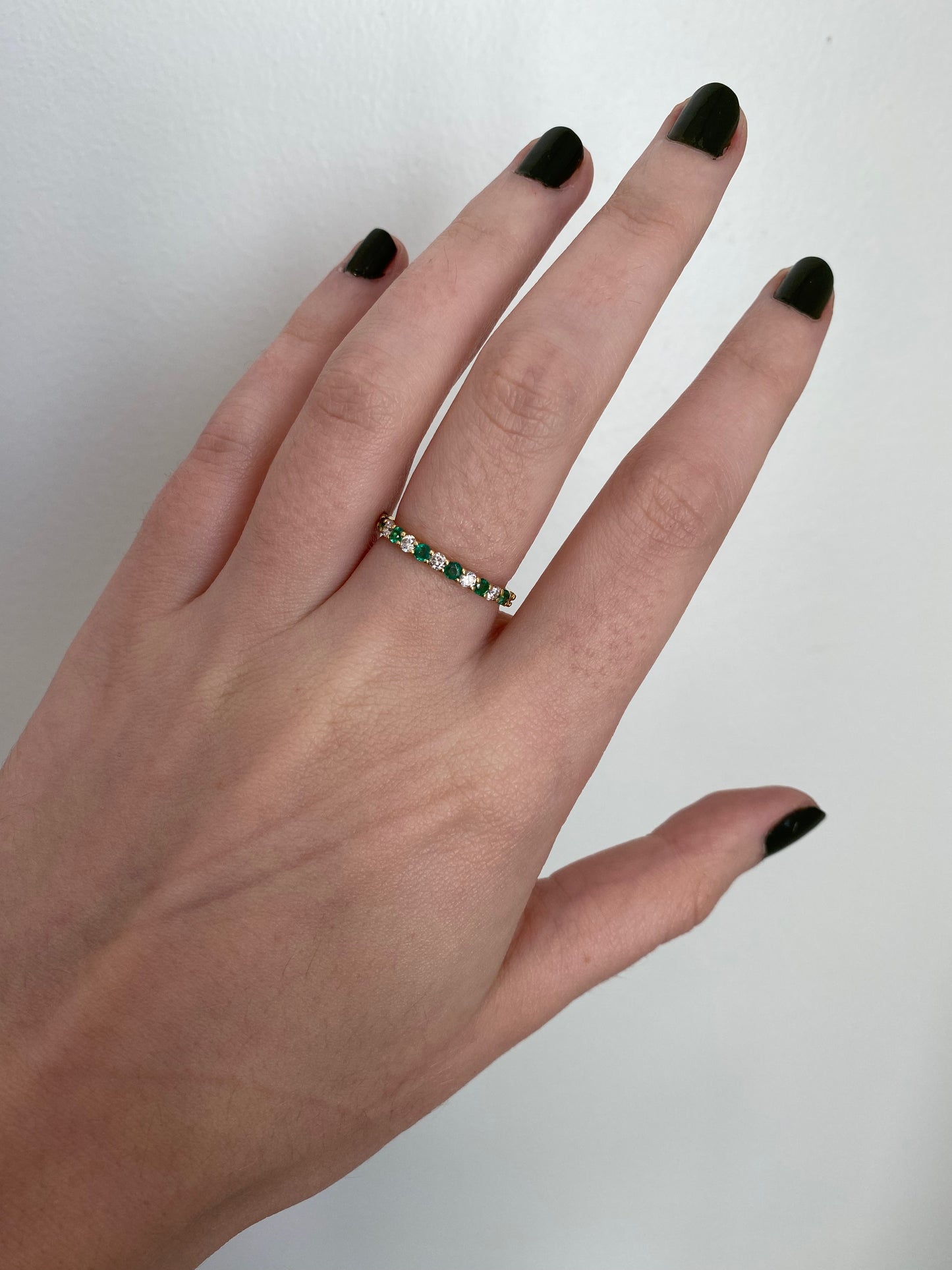 Emerald and Diamond Stacking Band