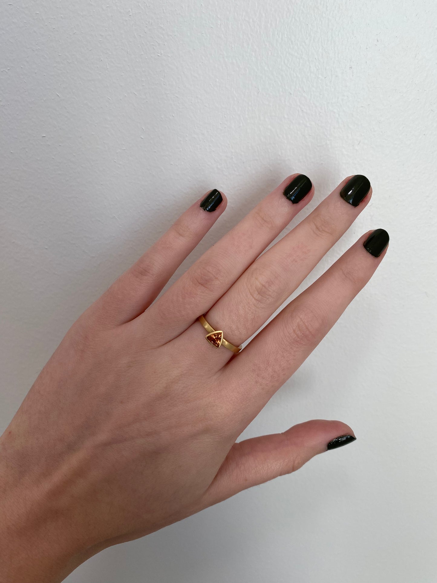 Orange Sapphire Solitaire in Yellow Gold