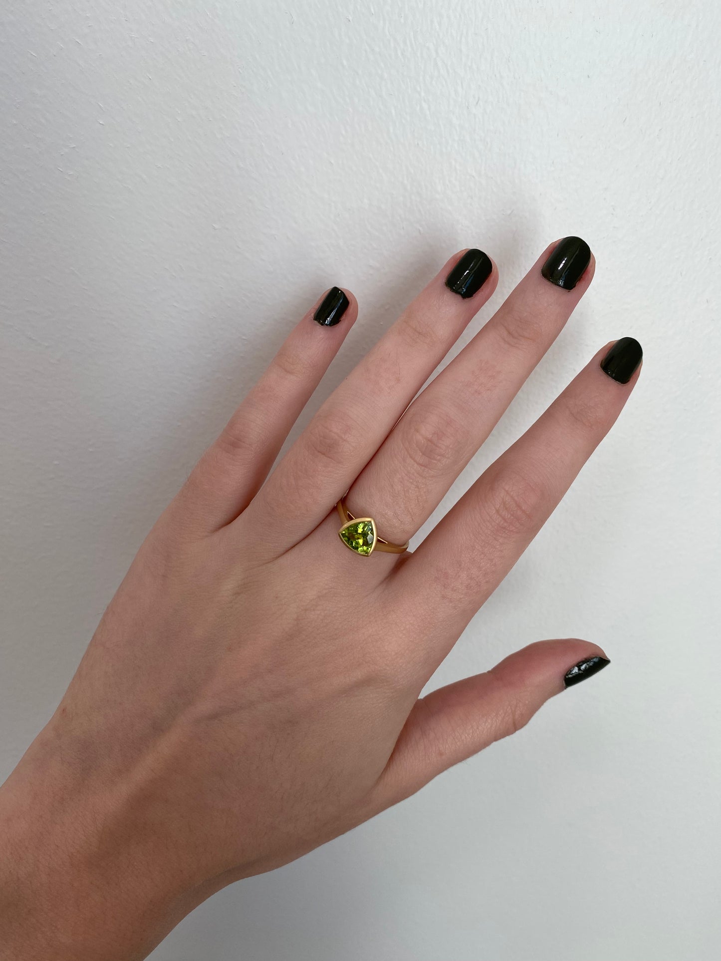 Peridot Solitaire in Yellow Gold