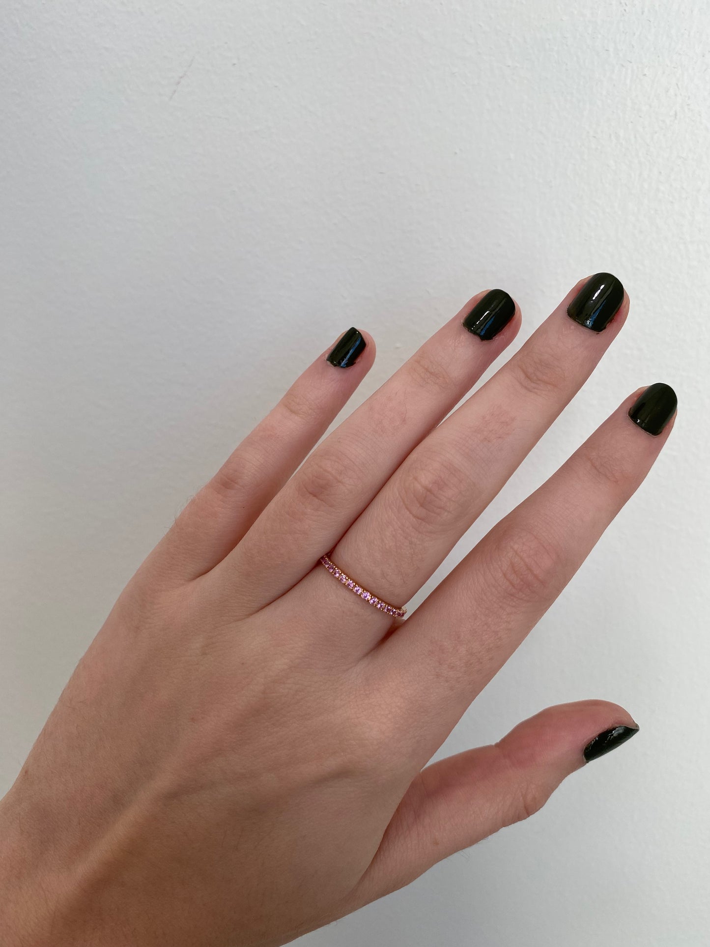 Pink Sapphire Eternity Band