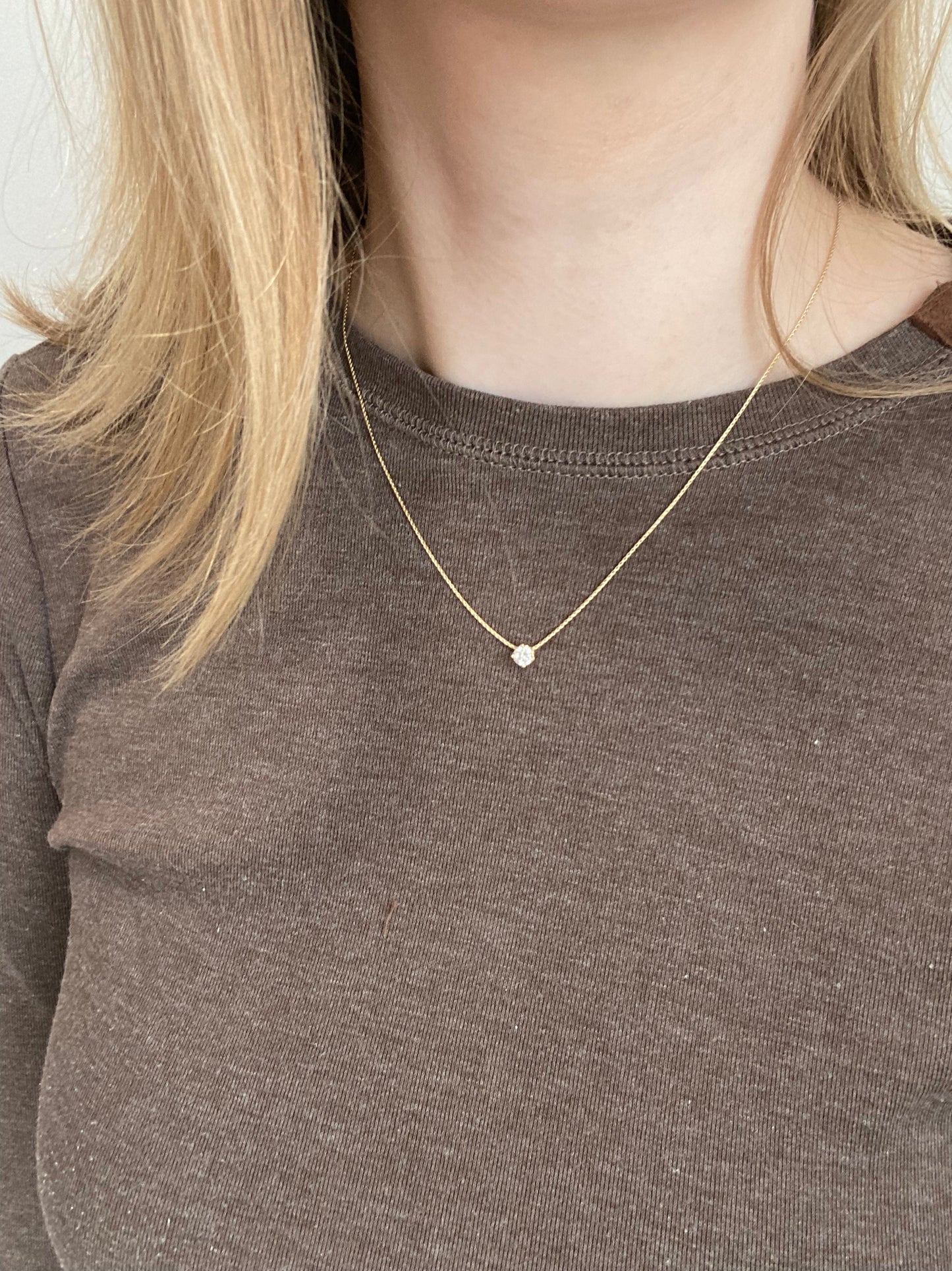 Floating Diamond Pendant