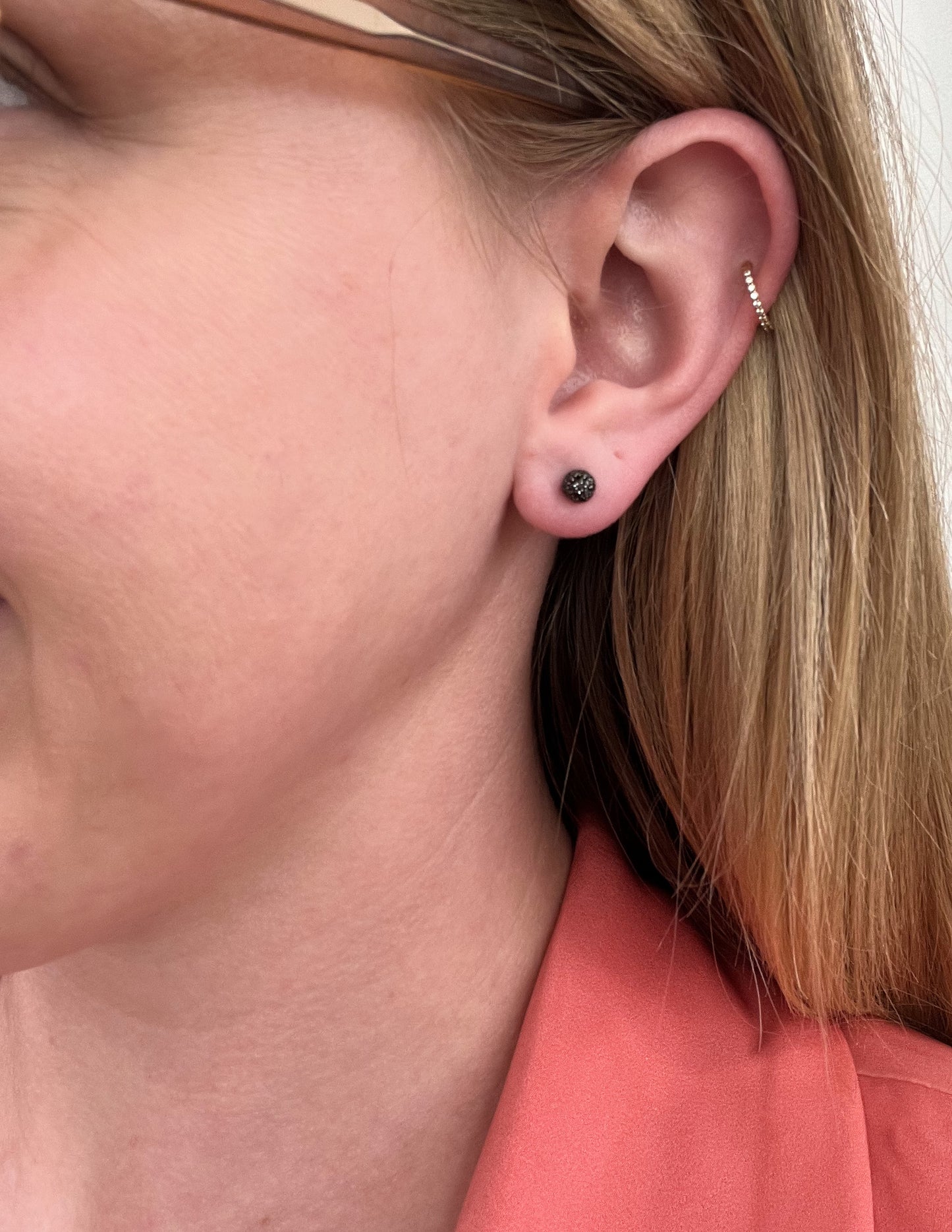 Black Diamond Disco Ball Earrings
