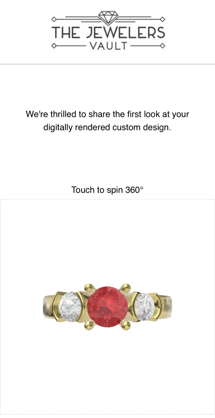 Ruby Diamond 40th Anniversary Ring