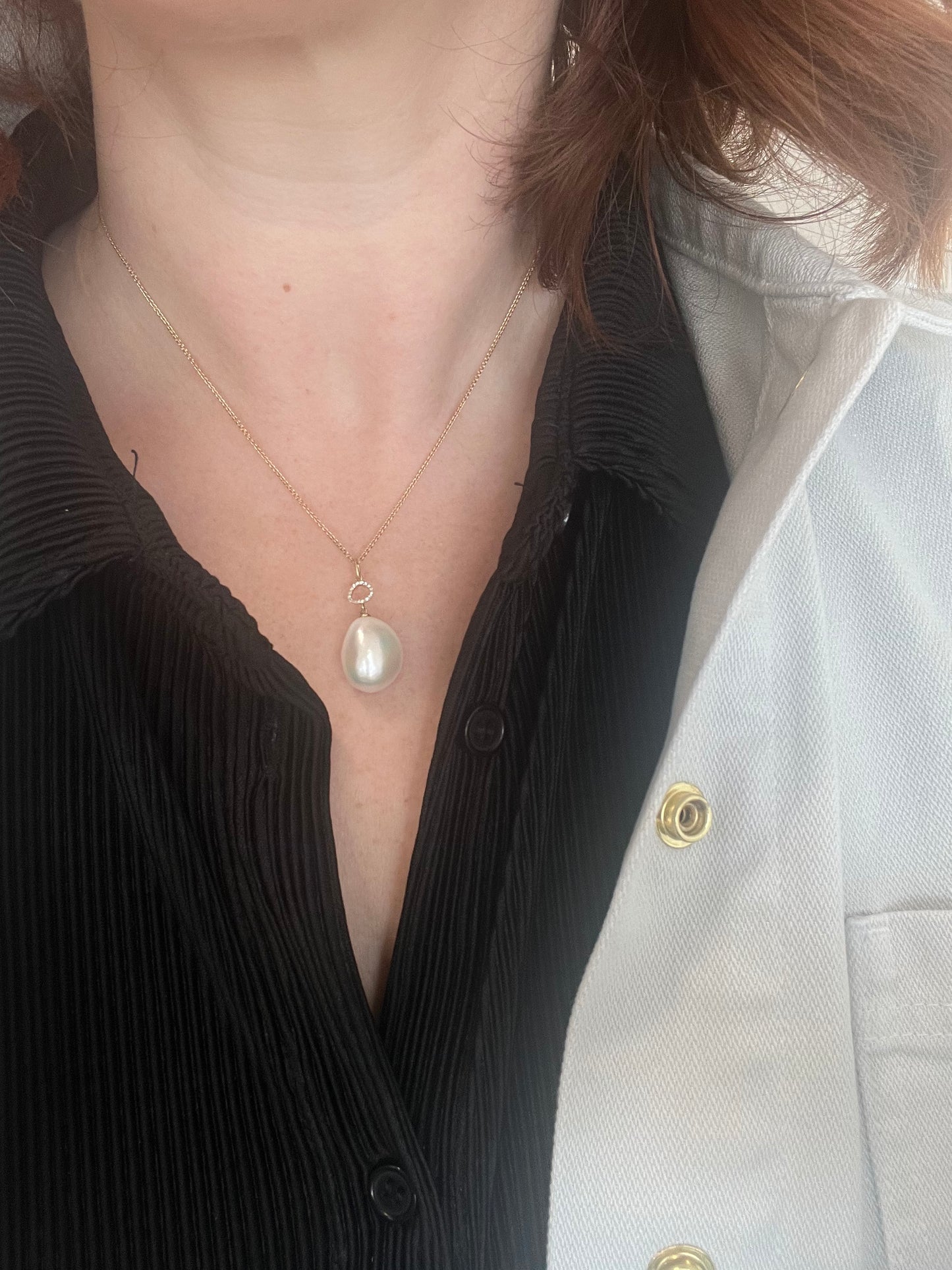 Pearl and Diamond Pendant