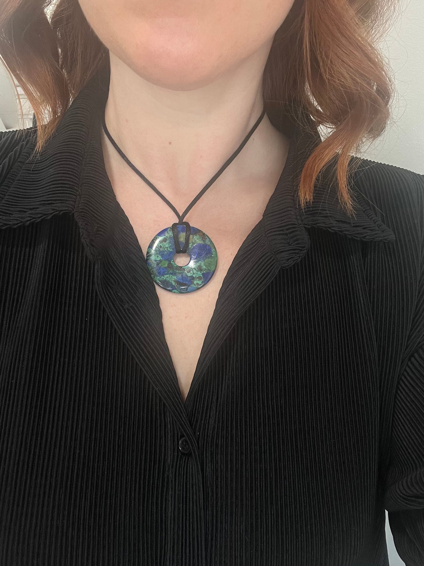 Azurite Lariat Necklace