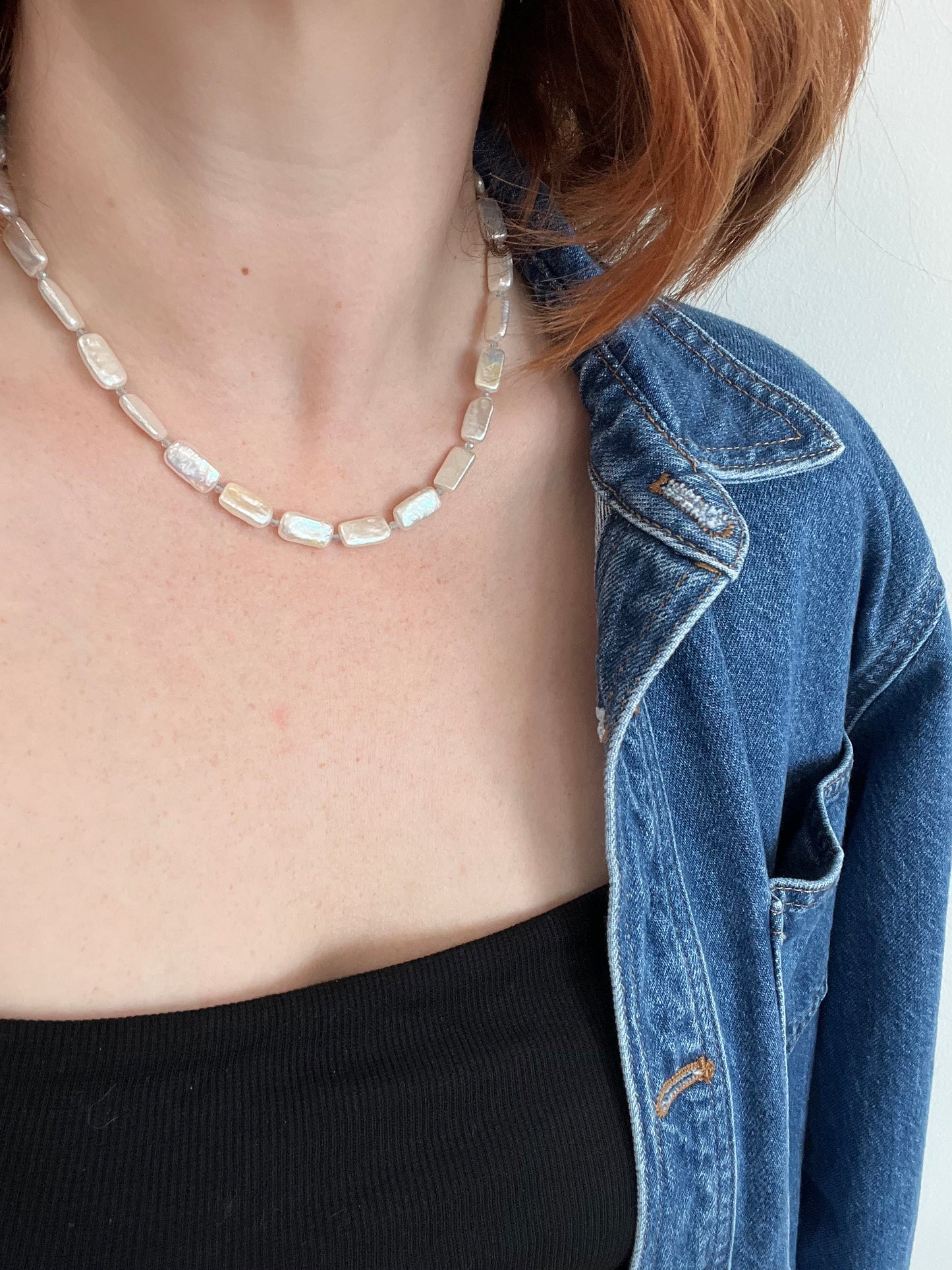 Pearl and Labradorite Necklace