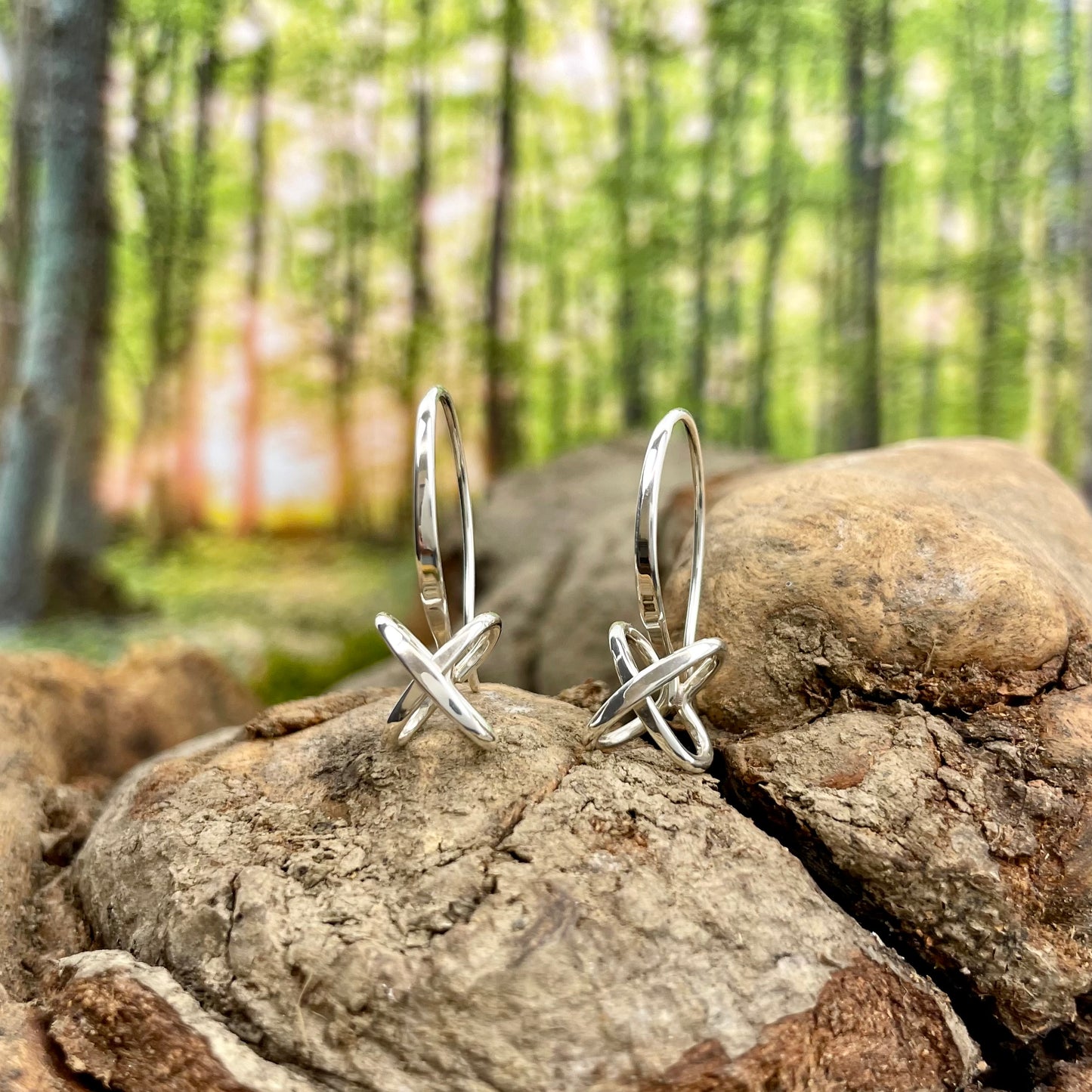 Kiss Silver Earrings