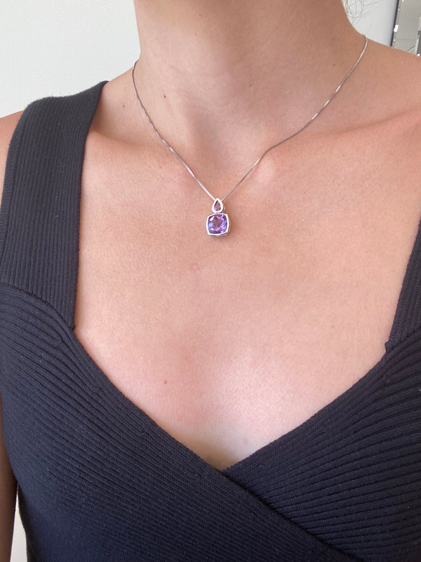 Amethyst Rhodolite Garnet Pendant