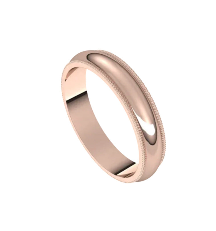Rose Gold Double Milgrain Edges