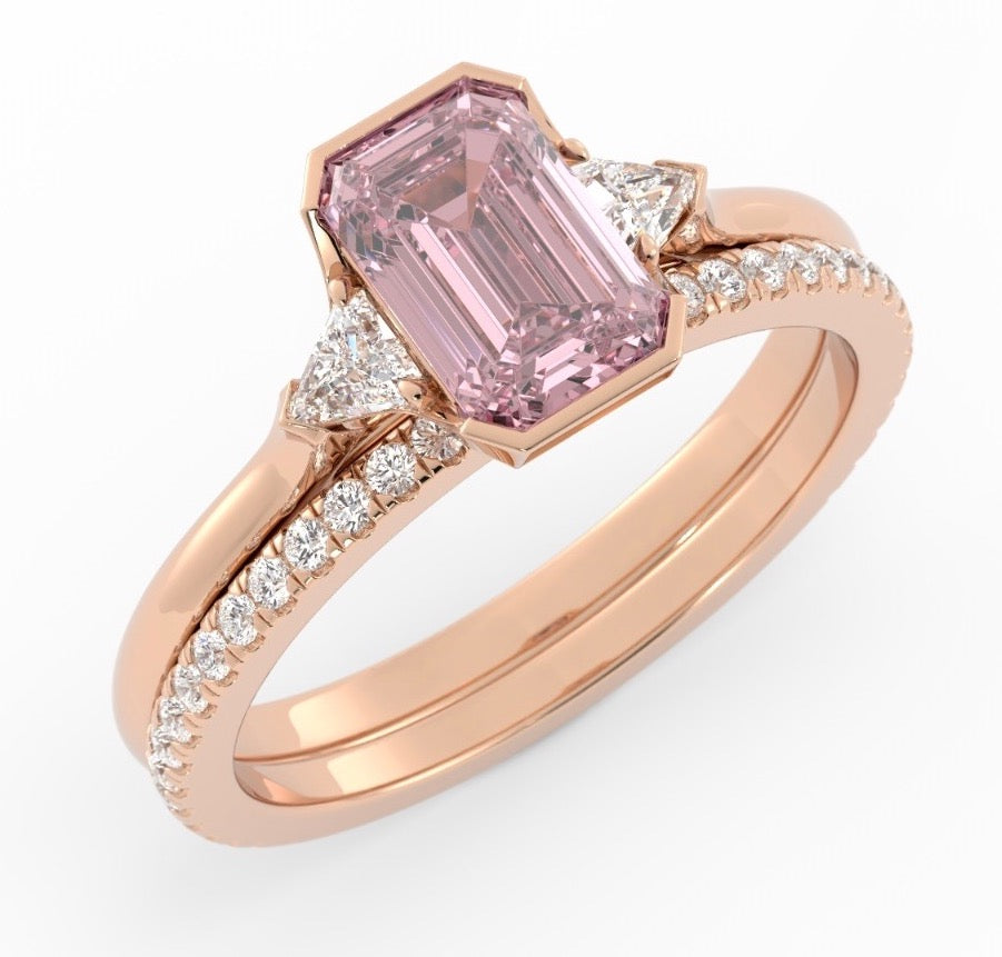 Pink Diamond Custom Engagement Ring