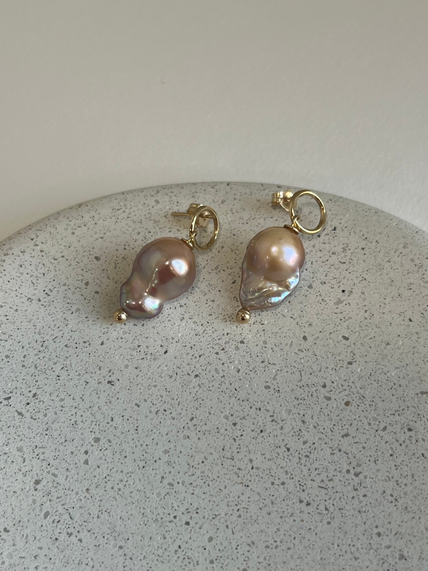 Pearl Drops on Front Hoops