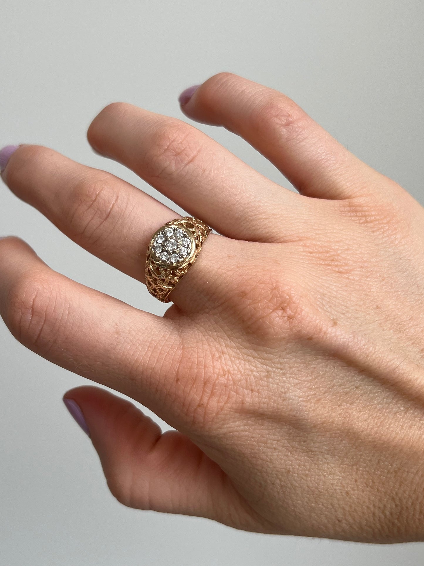 Diamond Basket Ring