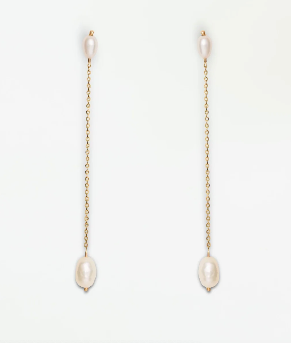 Long Pearl Shower Earrings