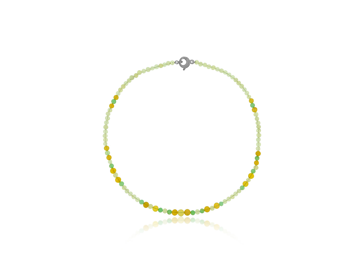 Moonstone, Chrysoprase, and Opal Necklace
