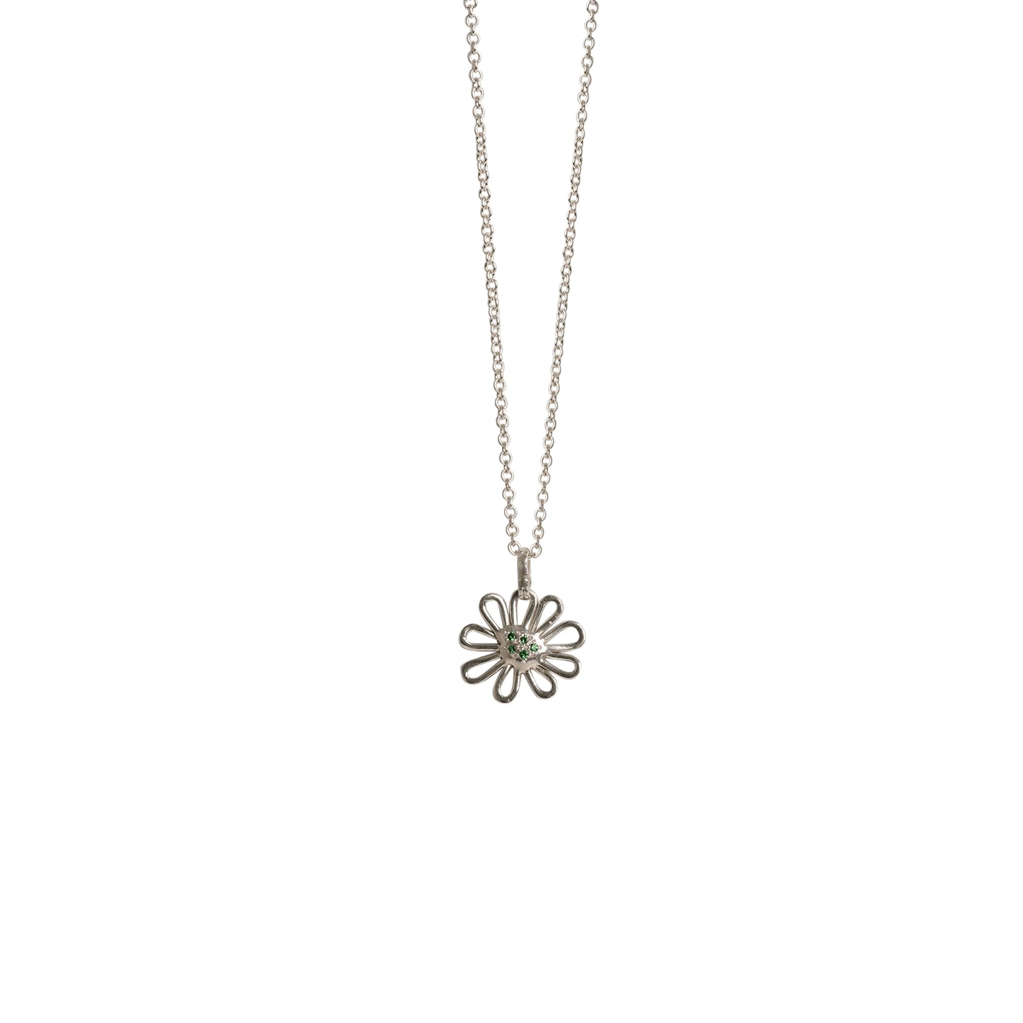 Tsavorite Wildflower Necklace