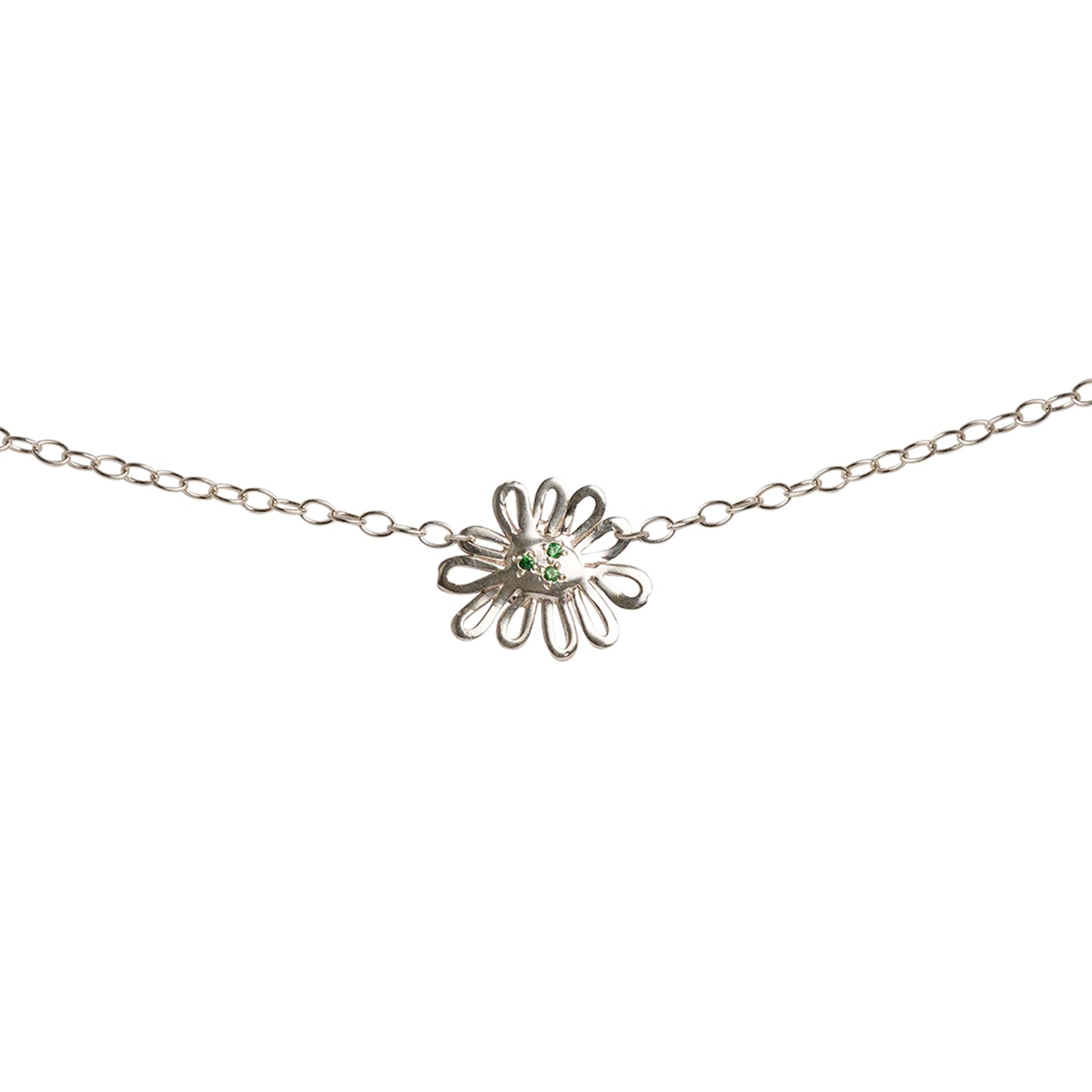 Tsavorite Wildflower Necklace