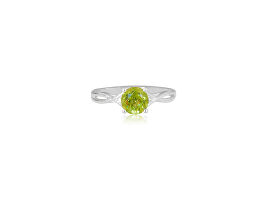 Peridot White Gold Ring