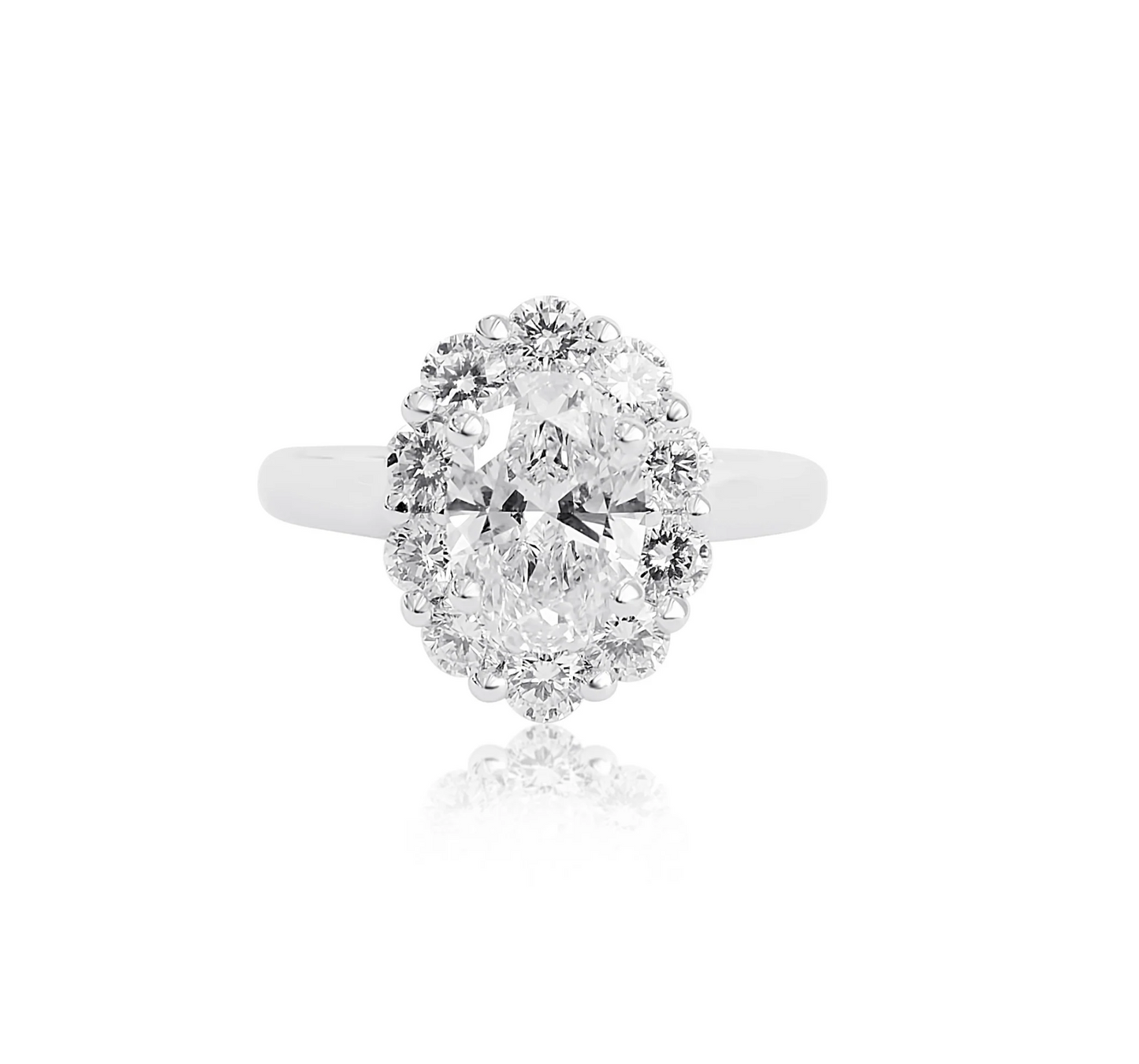 Oval Lab Diamond with Halo