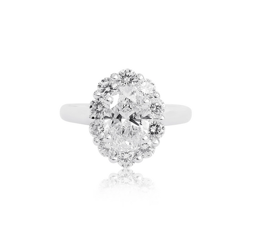 Oval Lab Diamond with Halo