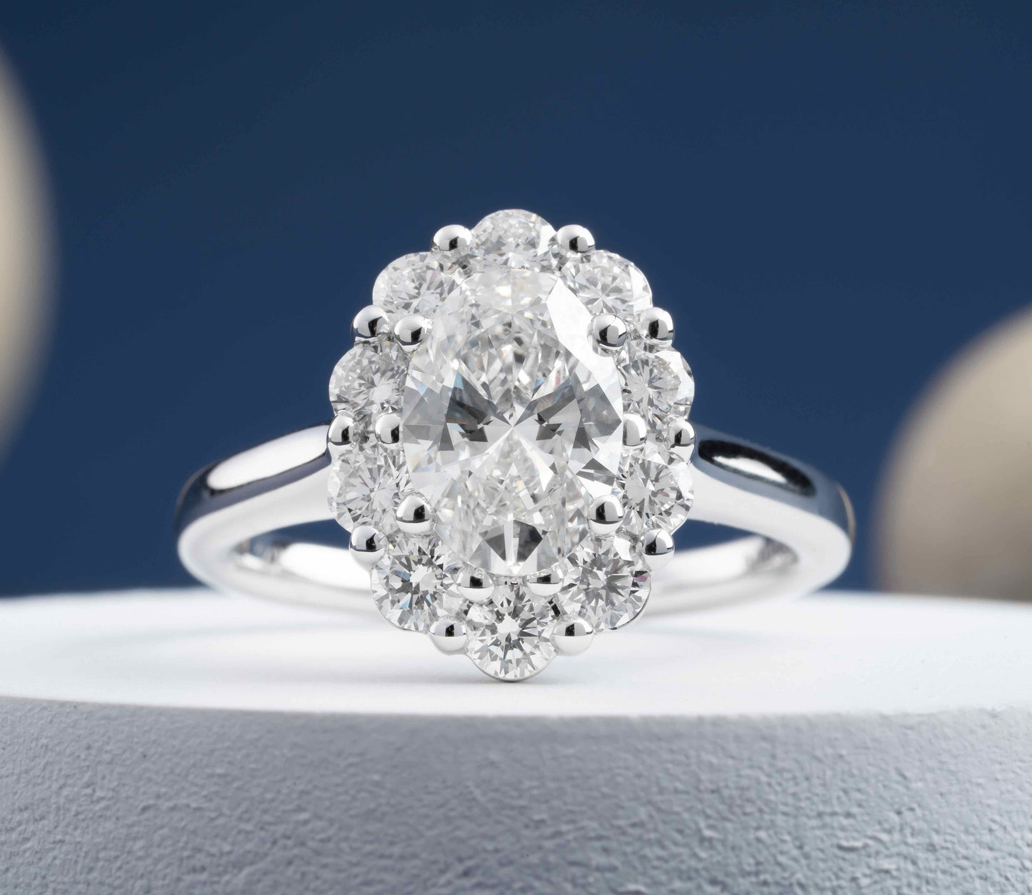 Oval Lab Diamond with Halo