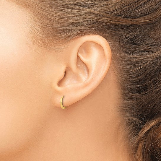 Petite Hinged Gold Hoops