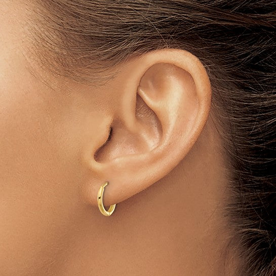 Gold Hinged Narrow Hoop