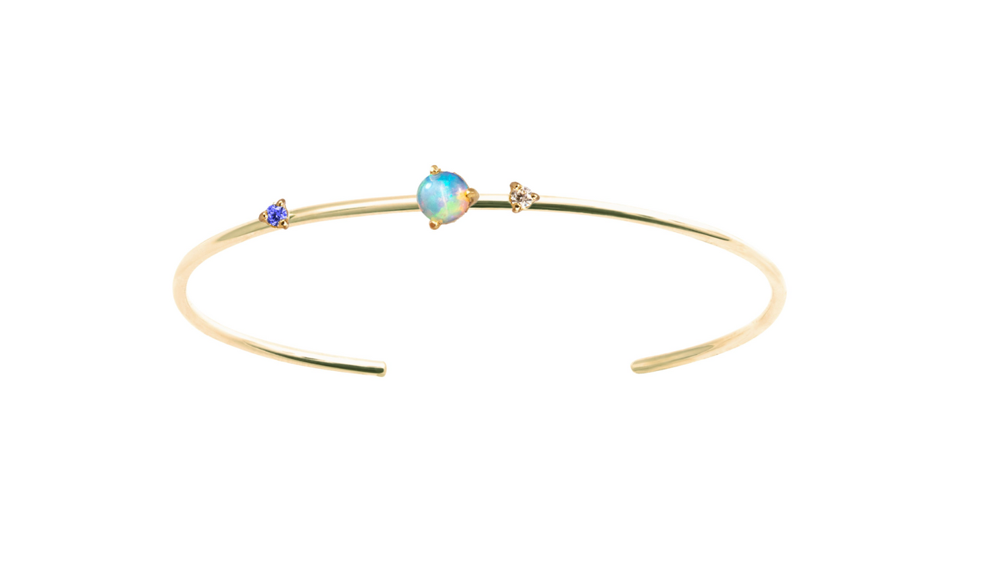 Three-Stone Opal Cuff Bracelet