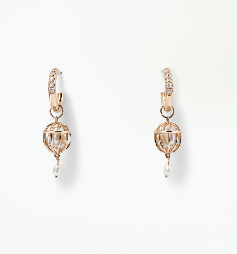 Universe Diamond & Pearl Earrings