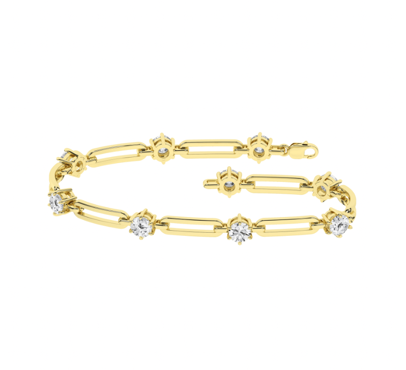 2.97 ct Lab Diamond Open Link Bracelet
