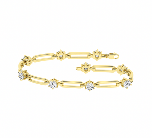 2.97 ct Lab Diamond Open Link Bracelet