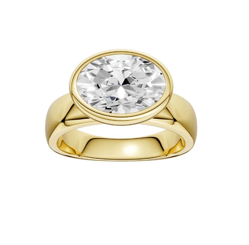 3.08 ct F VS Oval Brilliant Lab Diamond Ring