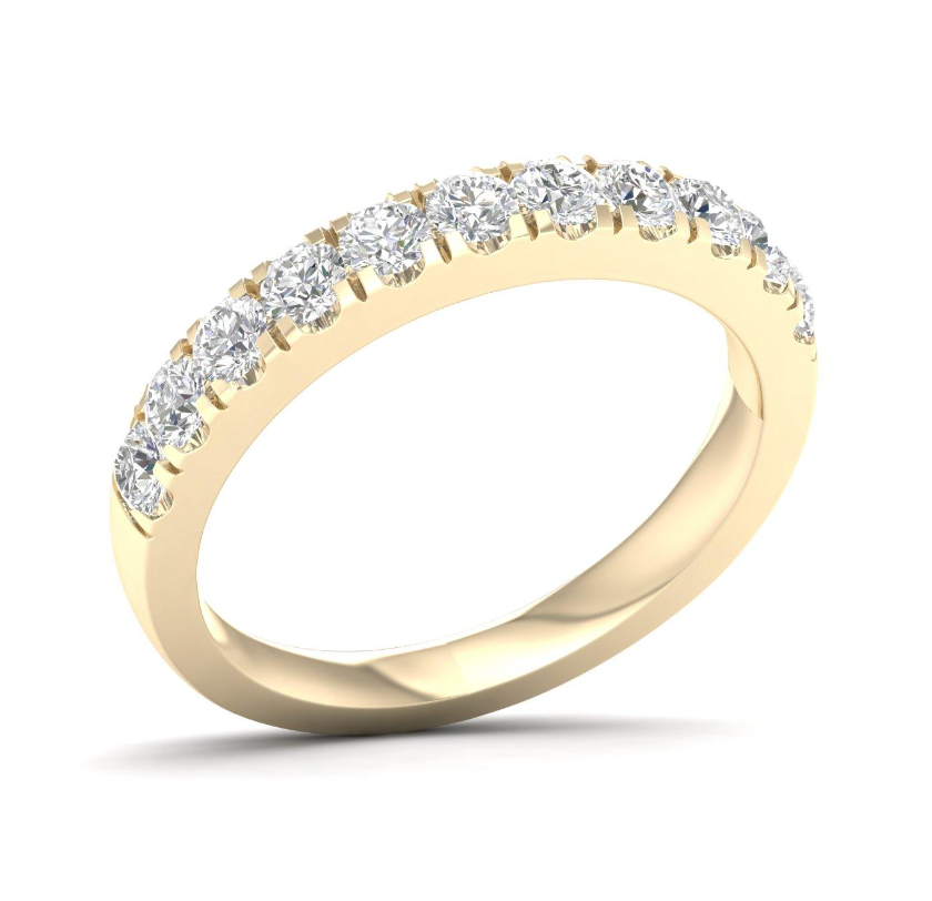 0.75 ct Lab Diamond Band - Yellow Gold