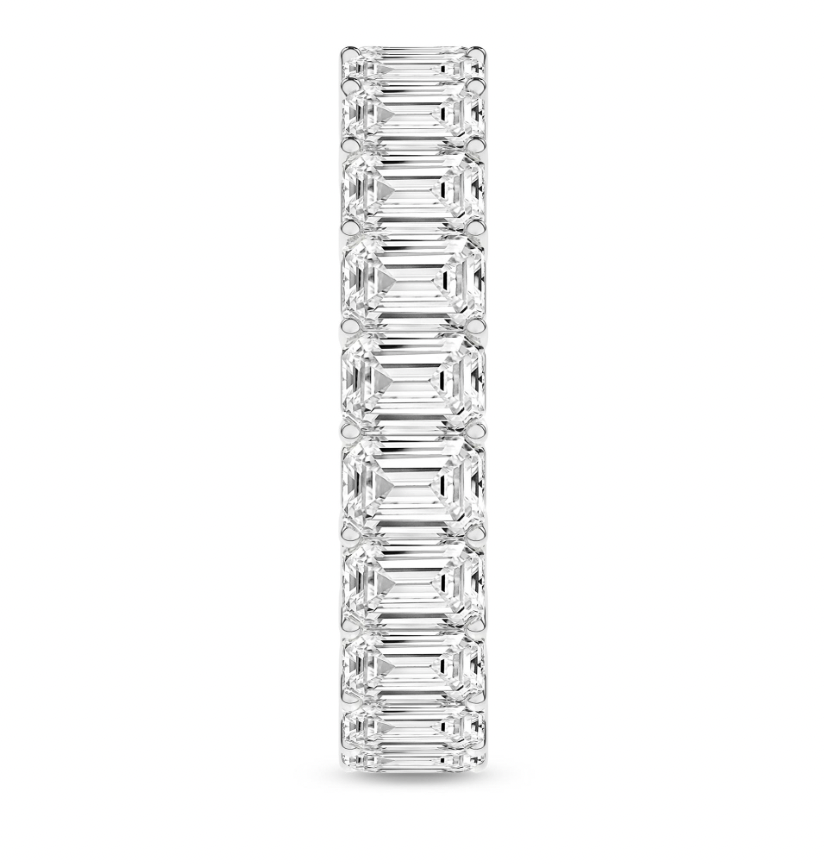 5.50 ct Emerald Cut Lab Diamond Eternity Band