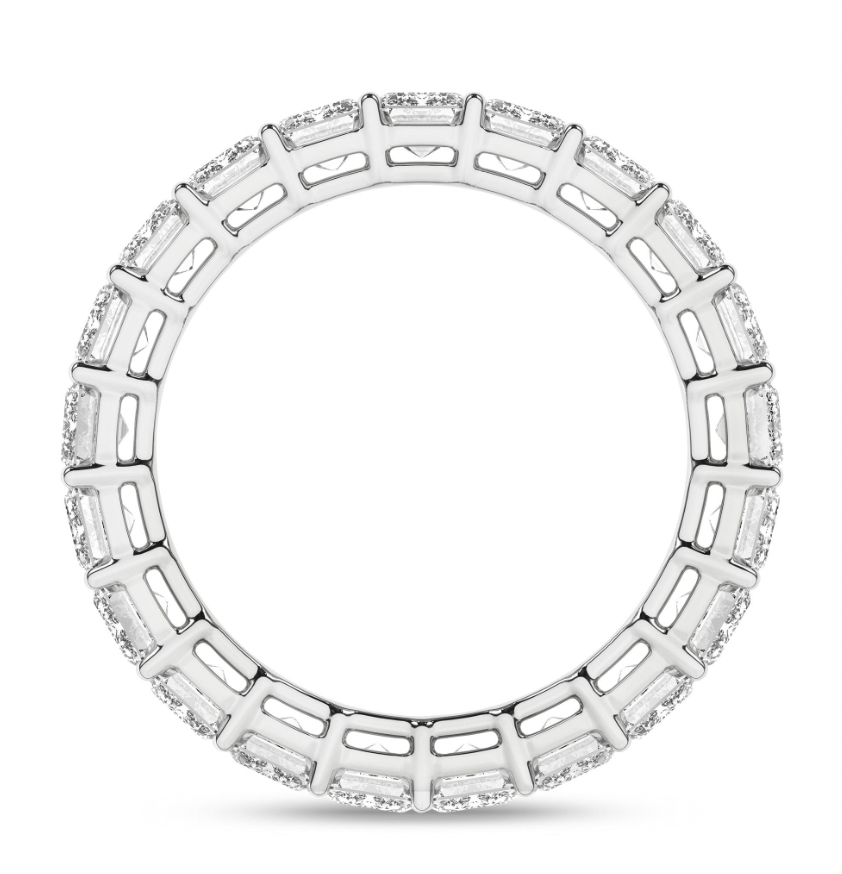 5.50 ct Emerald Cut Lab Diamond Eternity Band