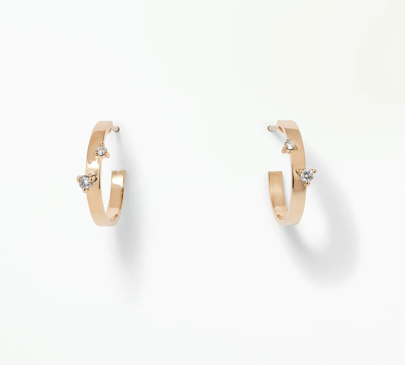 Diamond Bove Hoop Earrings