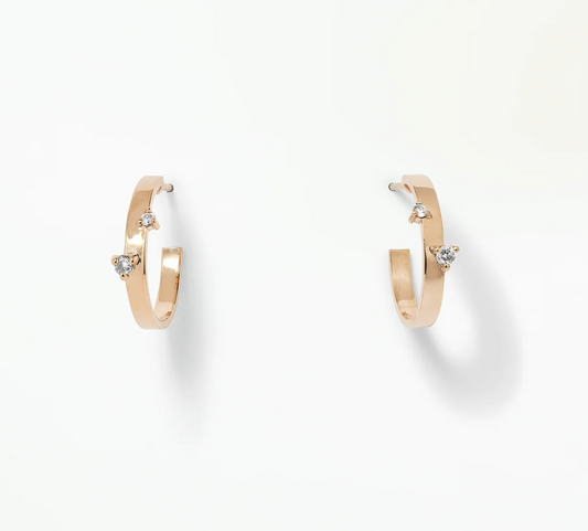 Diamond Bove Hoop Earrings