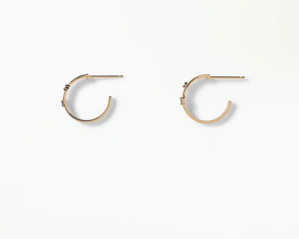 Diamond Bove Hoop Earrings