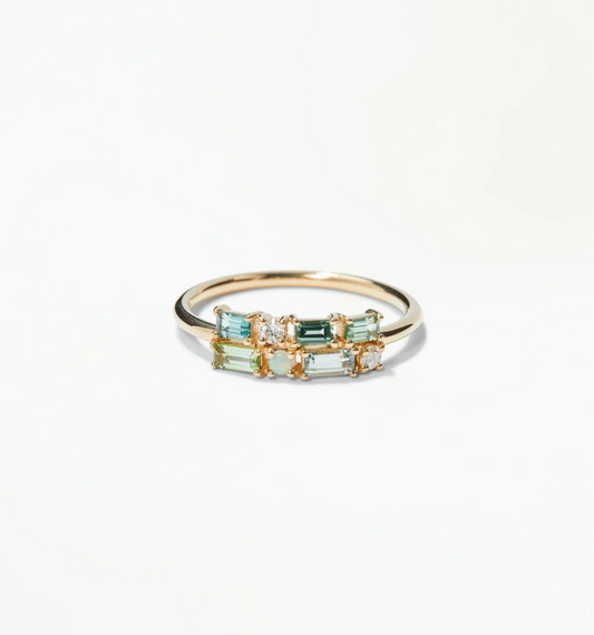 Tourmaline Brickwork Ring
